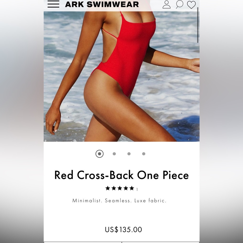 ARK Swimwear Red Cross-Back One-Piece Swimsuit
